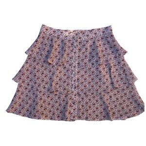 Dress FORUM FLORAL Ruffled tiered MINI SKIRT sz m